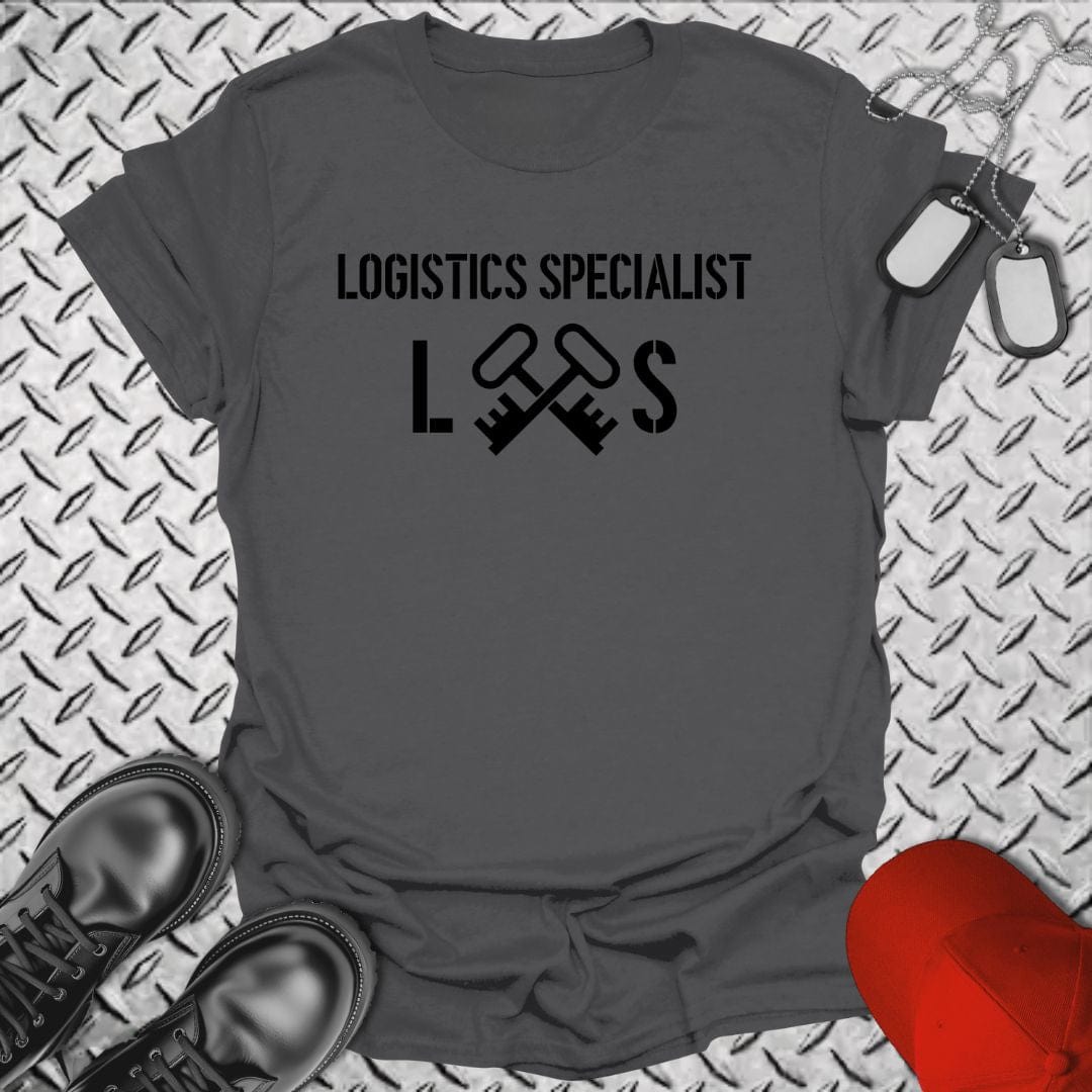 NavyHumor T-Shirt Charcoal / S LS - Logistics Specialist Insignia T-shirt