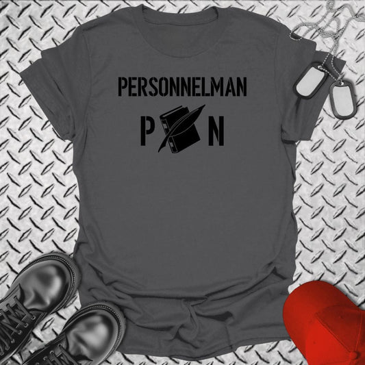 NavyHumor T-Shirt Charcoal / S PN - Personnelman Insignia T-shirt
