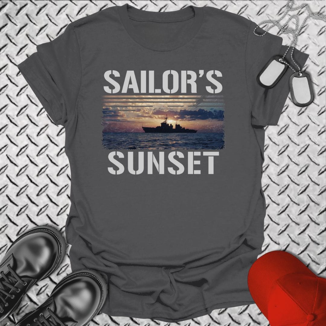 NavyHumor T-Shirt Charcoal / S Sailor's Sunset T-shirt