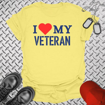 NavyHumor T-Shirt Cornsilk / S I Love My Veteran T-shirt
