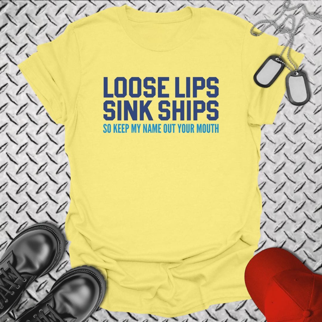 NavyHumor T-Shirt Cornsilk / S Loose Lips