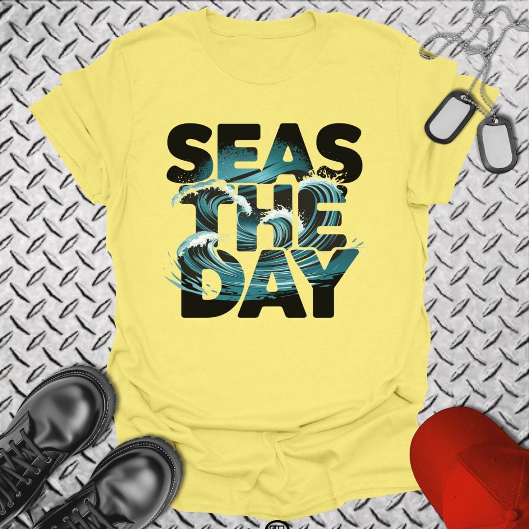 NavyHumor T-Shirt Cornsilk / S SEAS The Day T-shirt