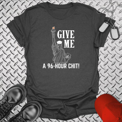 NavyHumor T-Shirt Dark Heather / S 96-Hour Liberty Chit T-shirt