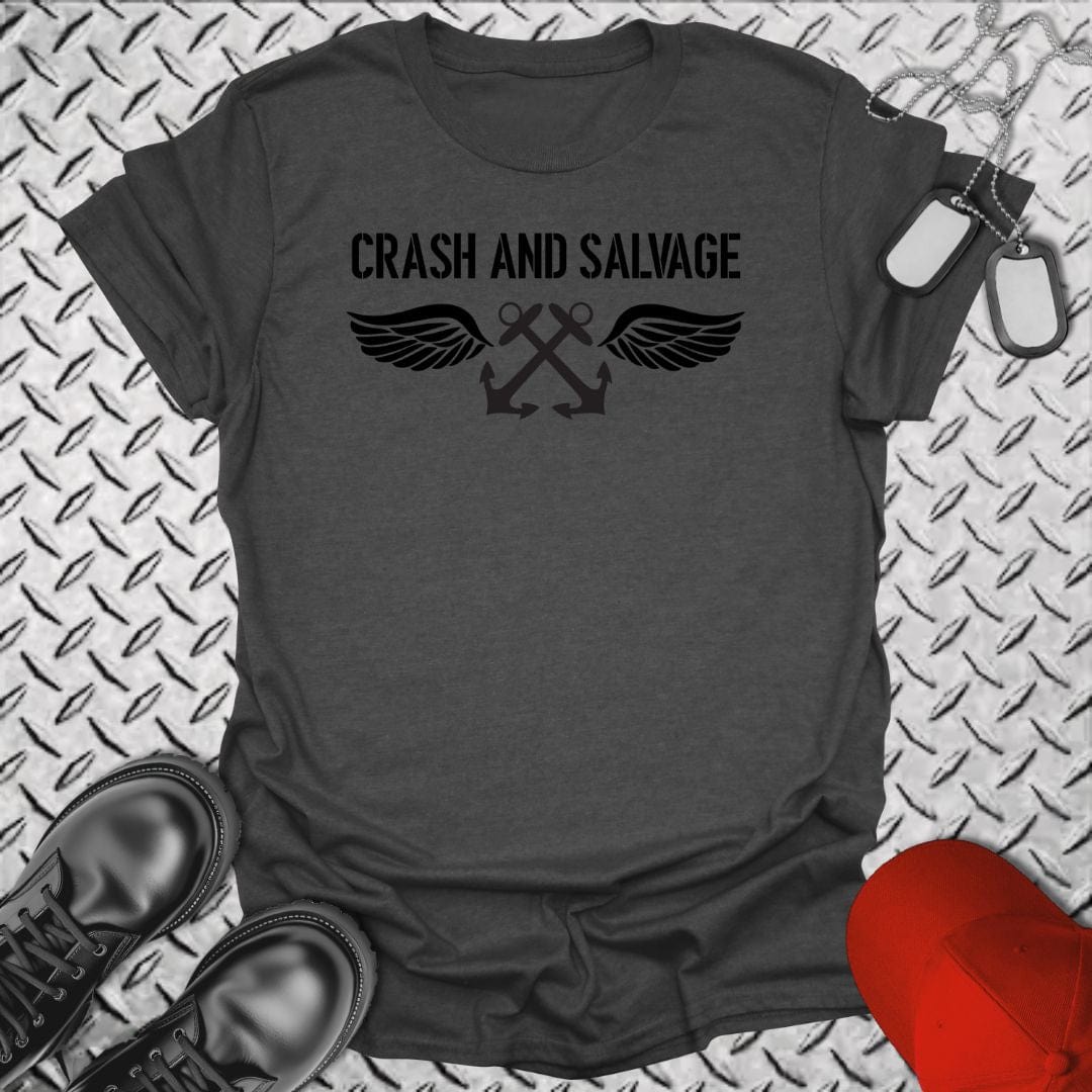 NavyHumor T-Shirt Dark Heather / S ABH - Crash and Salvage T-shirt
