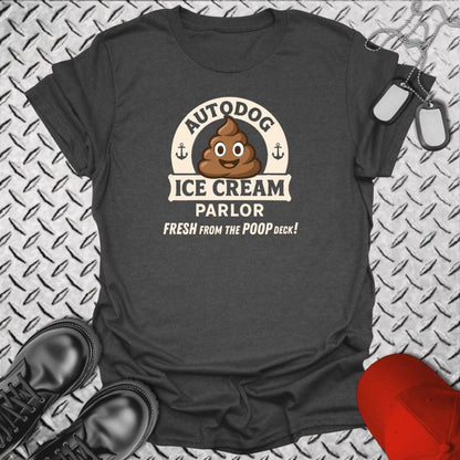 NavyHumor T-Shirt Dark Heather / S Autodog Ice Cream T-shirt