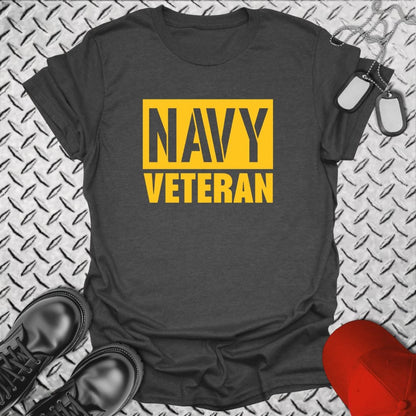 NavyHumor T-Shirt Dark Heather / S Bold Navy Veteran T-shirt