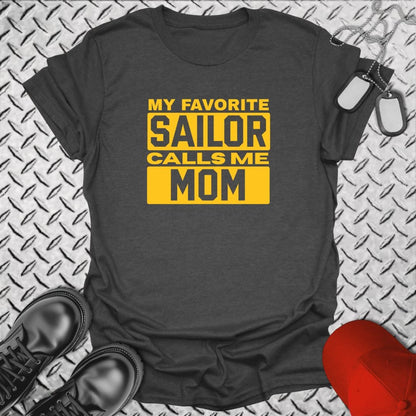 NavyHumor T-Shirt Dark Heather / S Calls Me Mom