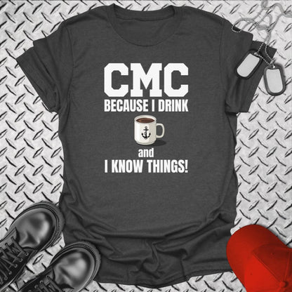 NavyHumor T-Shirt Dark Heather / S CMC - I Know Things T-shirt