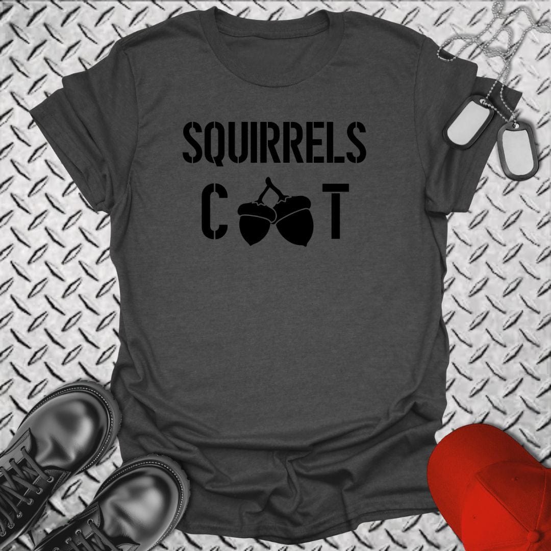 NavyHumor T-Shirt Dark Heather / S CT - Squirrels Acorn Insignia T-shirt