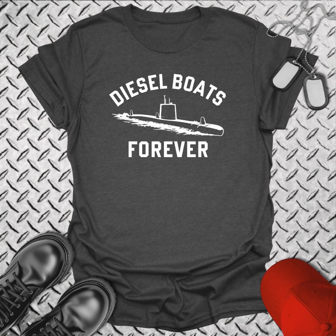 NavyHumor T-Shirt Dark Heather / S Diesel Boats FOREVER T-shirt