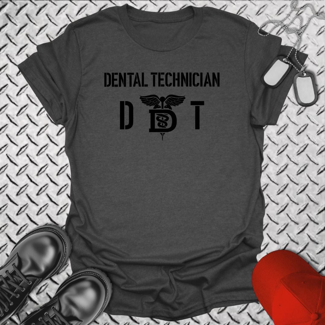 NavyHumor T-Shirt Dark Heather / S DT - Dental Technician Insignia T-shirt