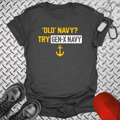 NavyHumor T-Shirt Dark Heather / S Gen-X Navy T-shirt