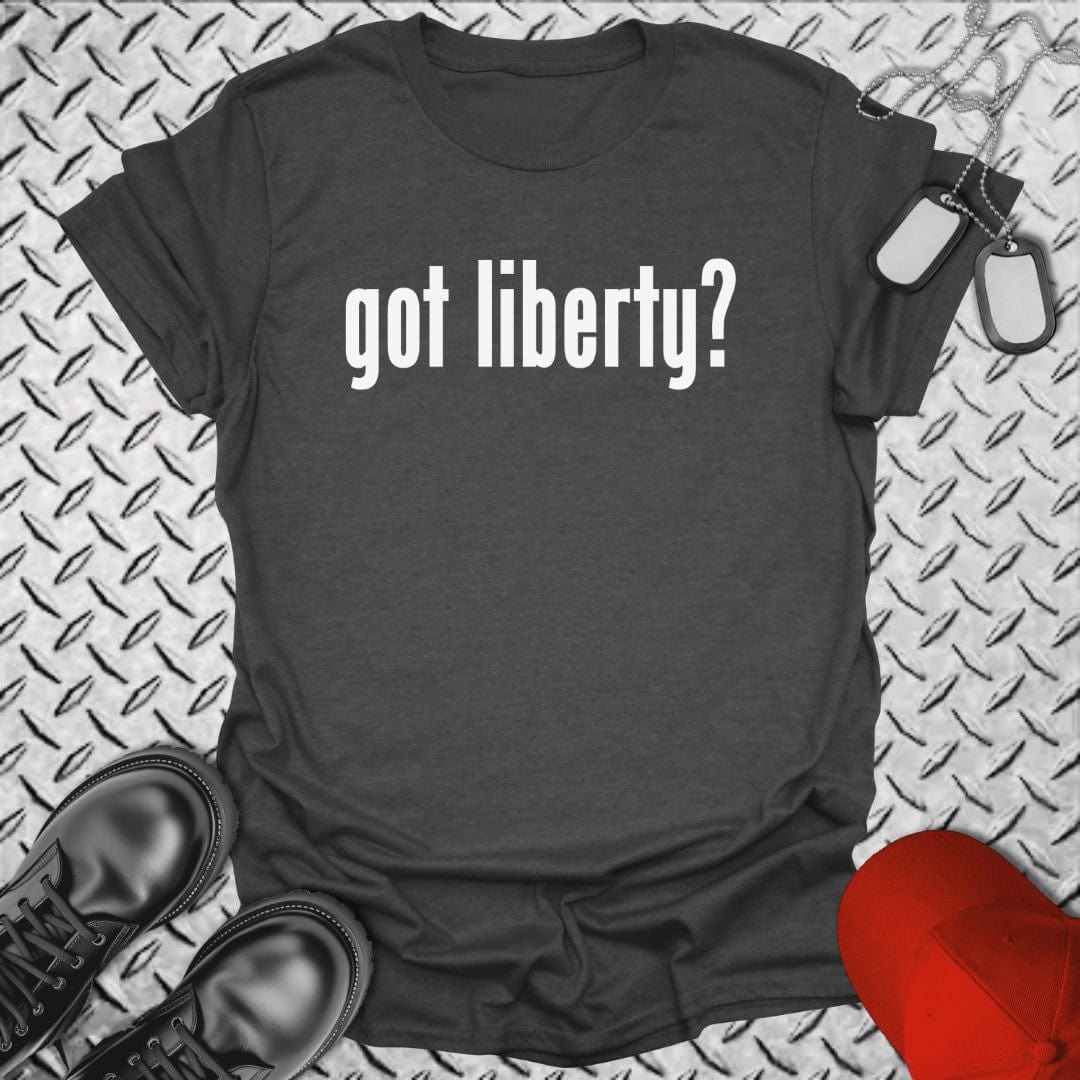 NavyHumor T-Shirt Dark Heather / S got liberty? T-shirt