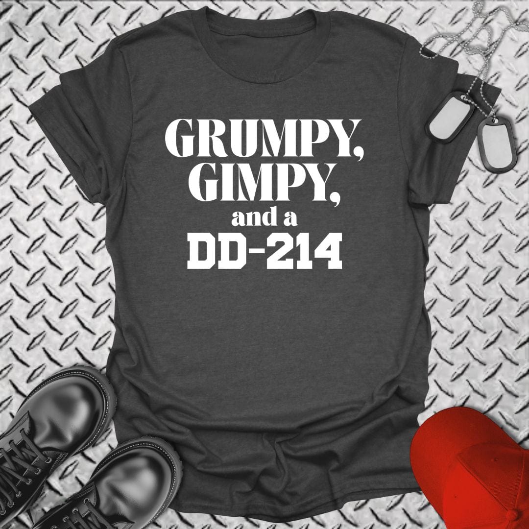 NavyHumor T-Shirt Dark Heather / S Grumpy, Gimpy, and a DD-214 T-shirt