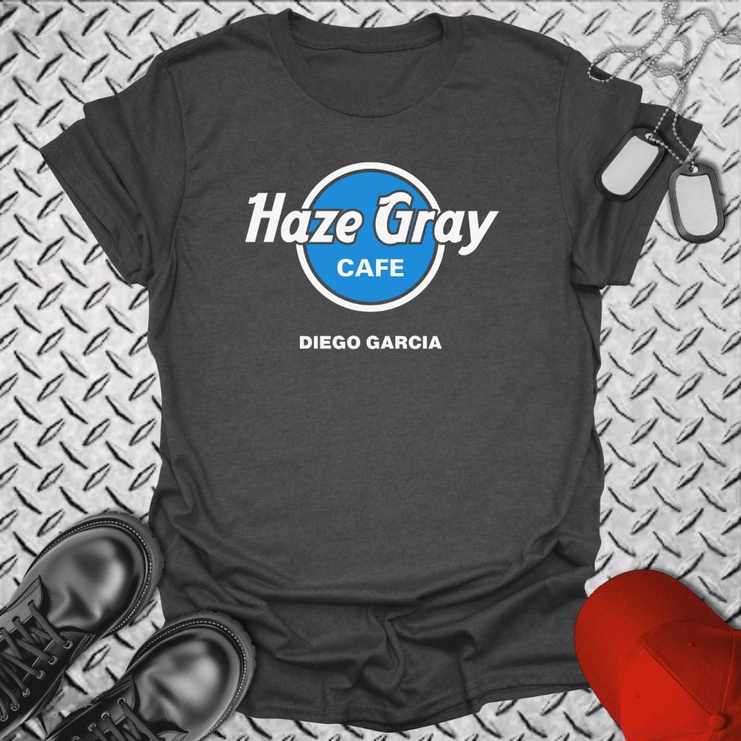 NavyHumor T-Shirt Dark Heather / S Haze Gray Cafe - Diego Garcia T-shirt