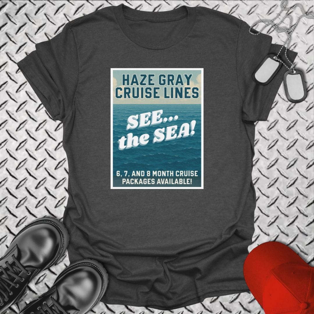 NavyHumor T-Shirt Dark Heather / S Haze Gray Cruise Lines