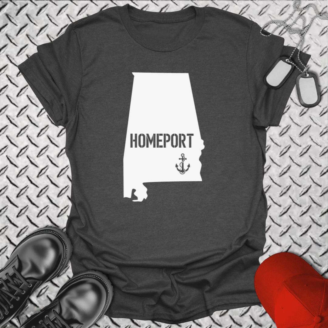 NavyHumor T-Shirt Dark Heather / S Homeport Alabama T-shirt