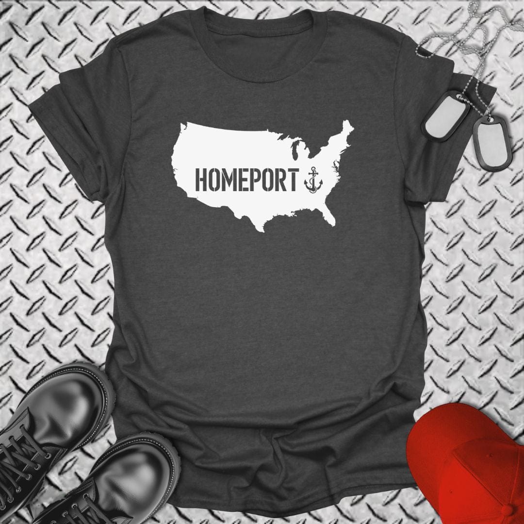NavyHumor T-Shirt Dark Heather / S Homeport America T-shirt
