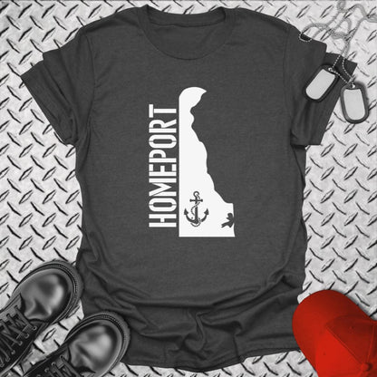 NavyHumor T-Shirt Dark Heather / S Homeport Delaware T-shirt