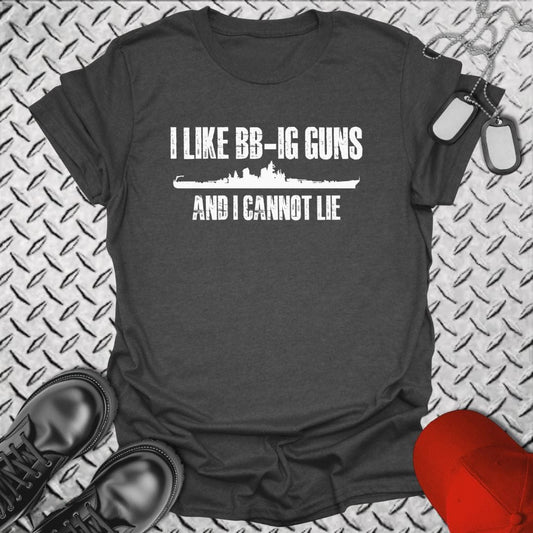 NavyHumor T-Shirt Dark Heather / S I Like BB-IG Guns T-shirt