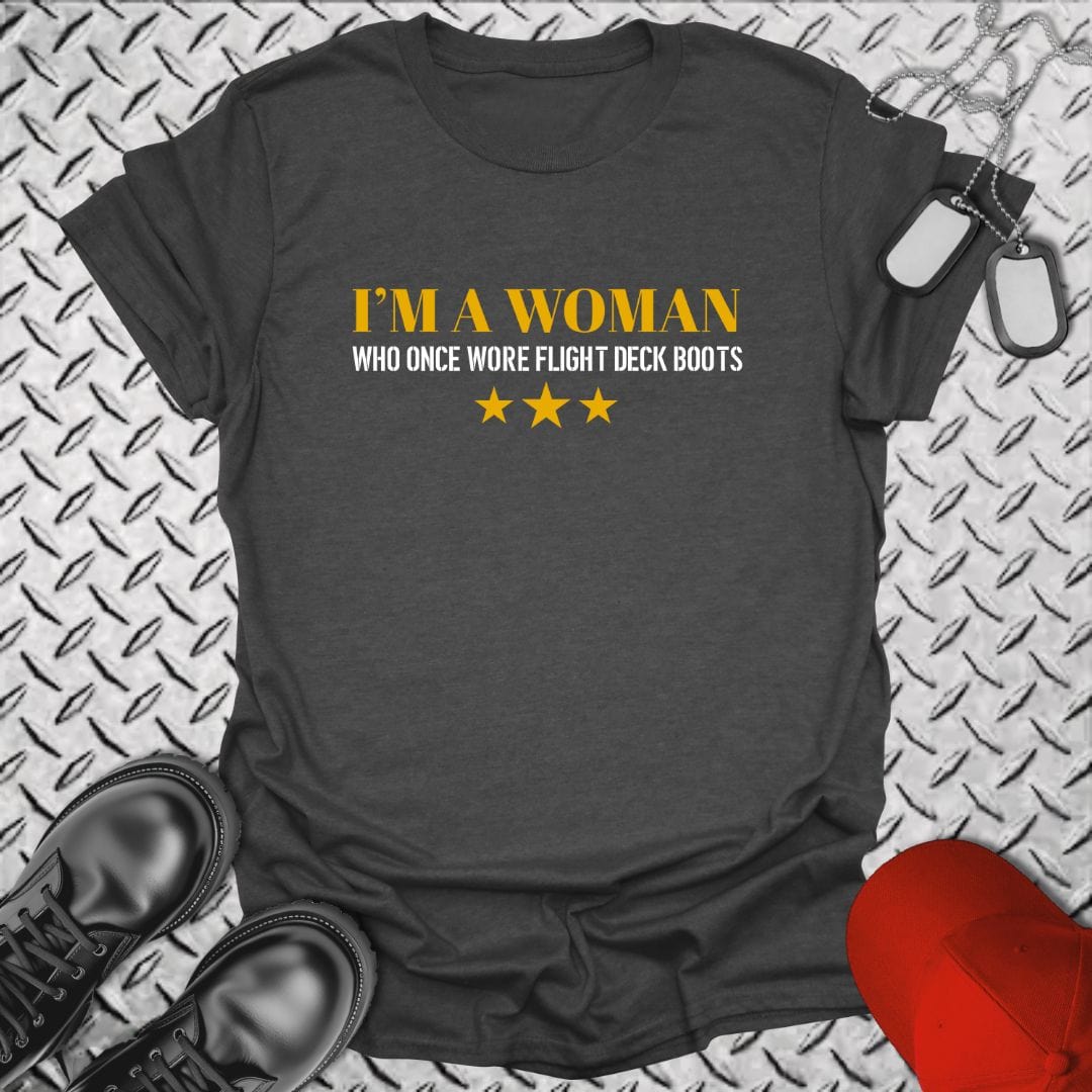 NavyHumor T-Shirt Dark Heather / S I'm  A Woman T-shirt