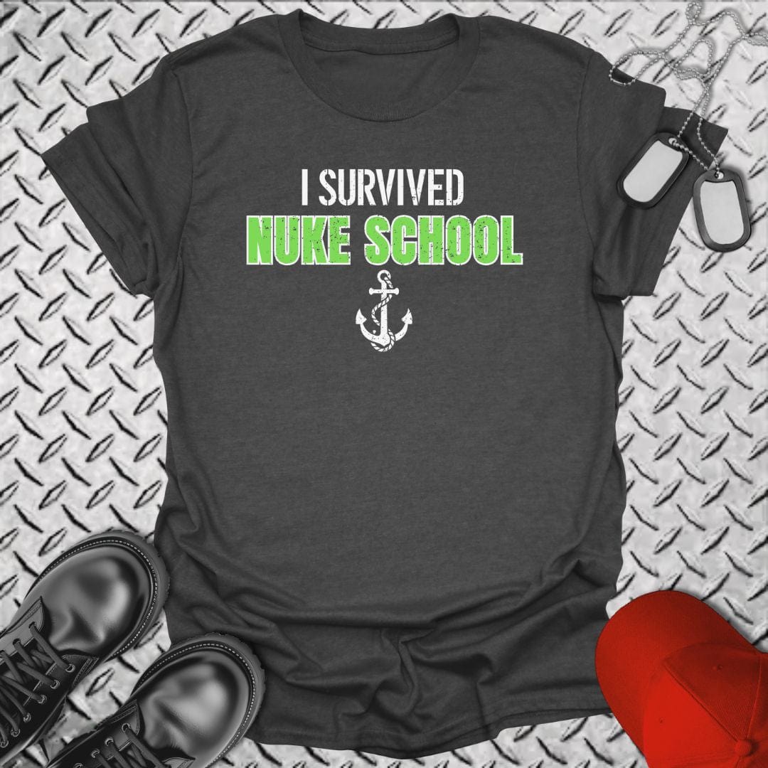 NavyHumor T-Shirt Dark Heather / S I Survived Nuke School T-shirt