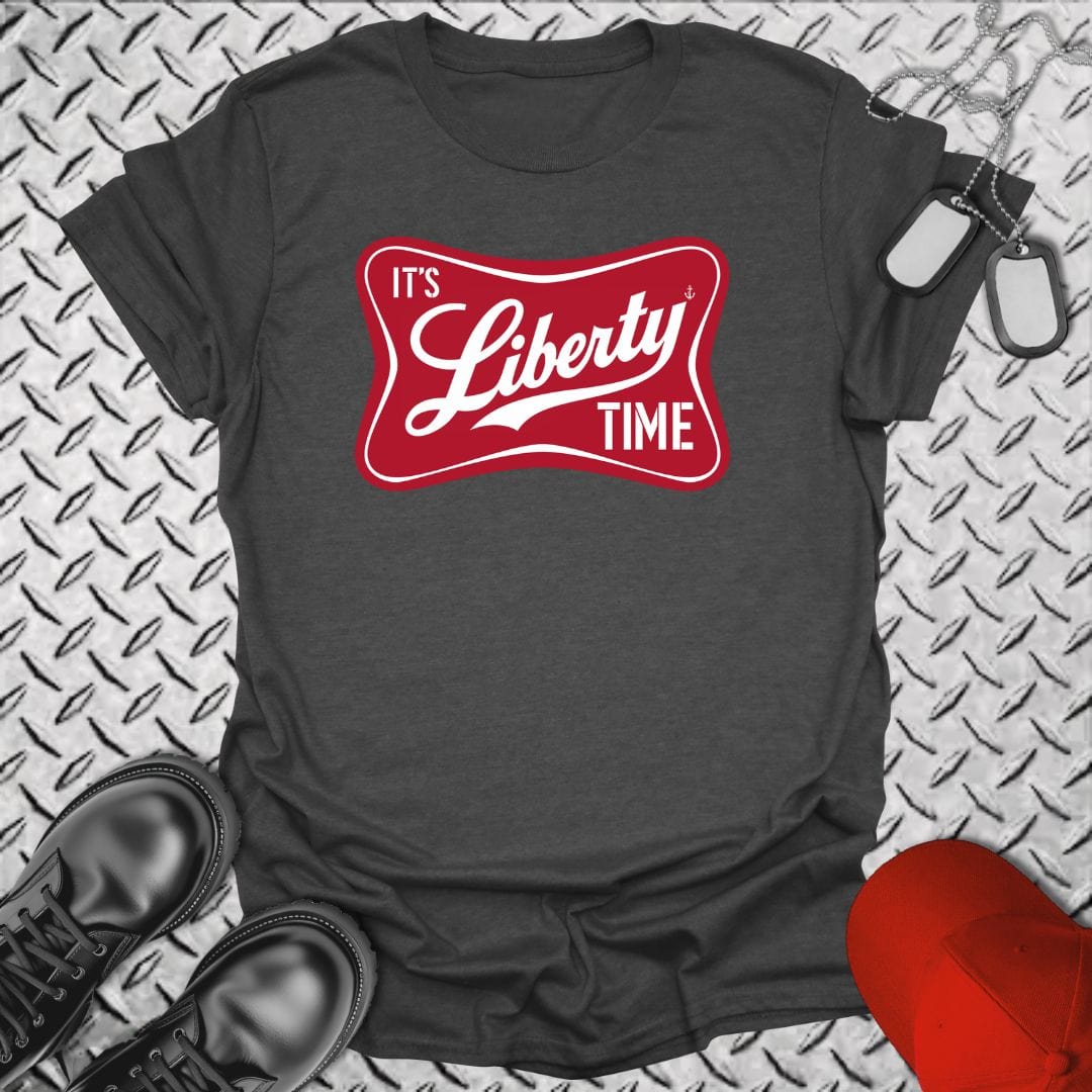 NavyHumor T-Shirt Dark Heather / S It's Liberty Time T-shirt