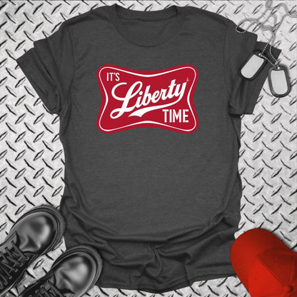 NavyHumor T-Shirt Dark Heather / S It's Liberty Time T-shirt