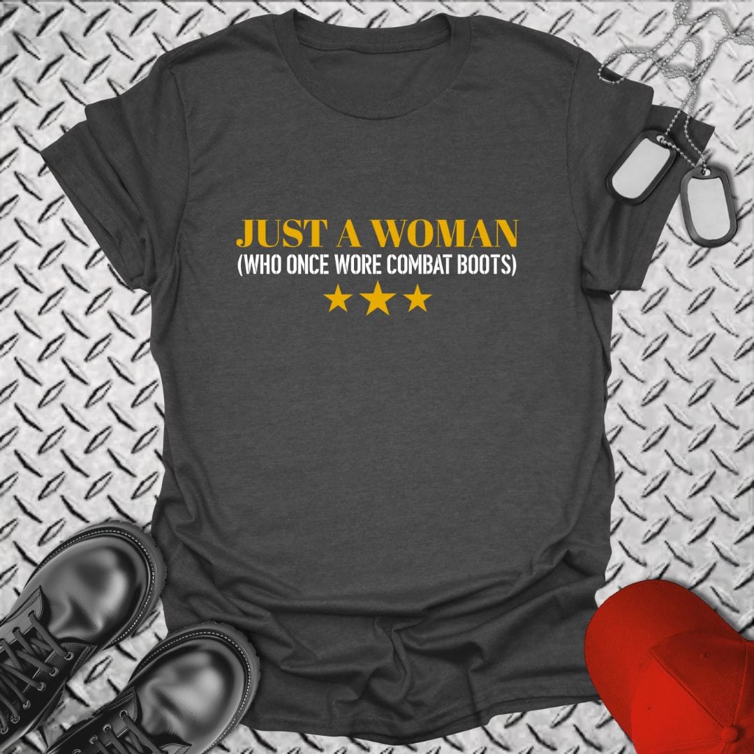 NavyHumor T-Shirt Dark Heather / S Just A Woman T-shirt