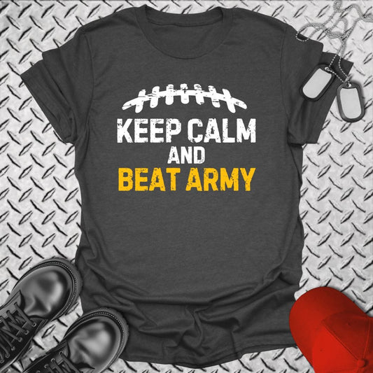 NavyHumor T-Shirt Dark Heather / S Keep Calm and Beat Army T-shirt