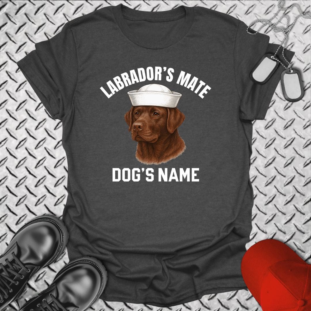 NavyHumor T-Shirt Dark Heather / S Labrador's Mate - Chocolate