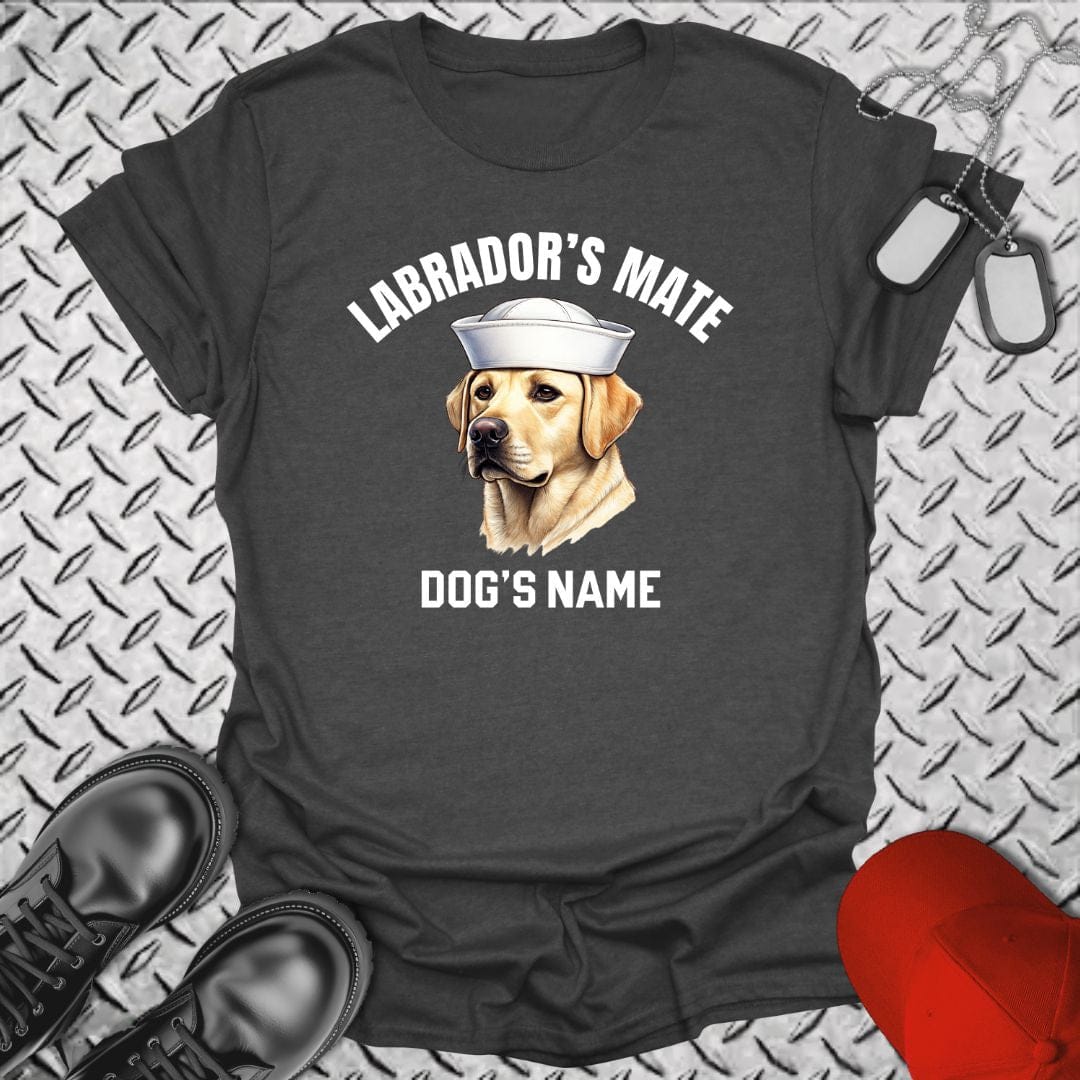NavyHumor T-Shirt Dark Heather / S Labrador's Mate - Yellow