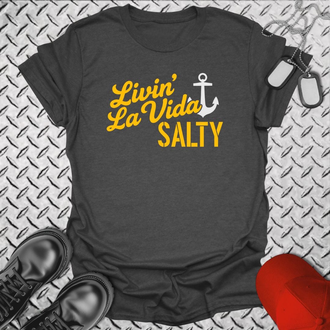 NavyHumor T-Shirt Dark Heather / S Livin' La Vida Salty T-shirt
