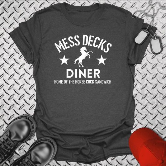 NavyHumor T-Shirt Dark Heather / S Mess Decks Diner T-shirt