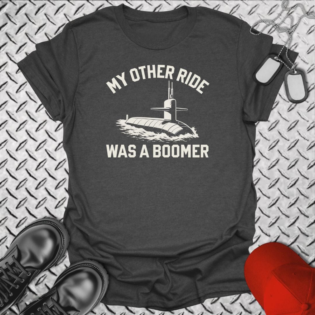 NavyHumor T-Shirt Dark Heather / S My Other Ride Was a Boomer T-shirt