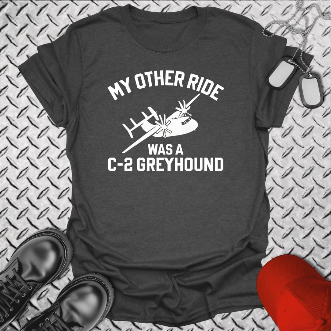 NavyHumor T-Shirt Dark Heather / S My Other Ride Was a Greyhound T-shirt