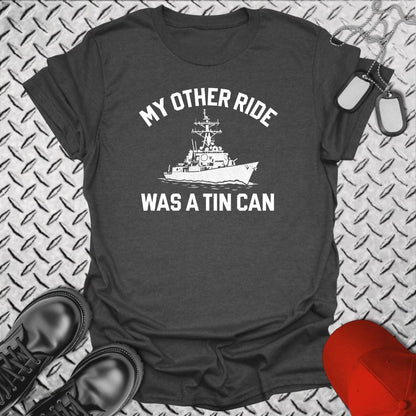 NavyHumor T-Shirt Dark Heather / S My Other Ride Was a Tin Can T-shirt