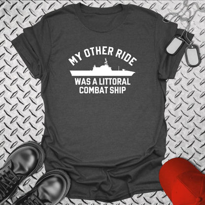 NavyHumor T-Shirt Dark Heather / S My Other Ride Was An LCC (Independence-Class)