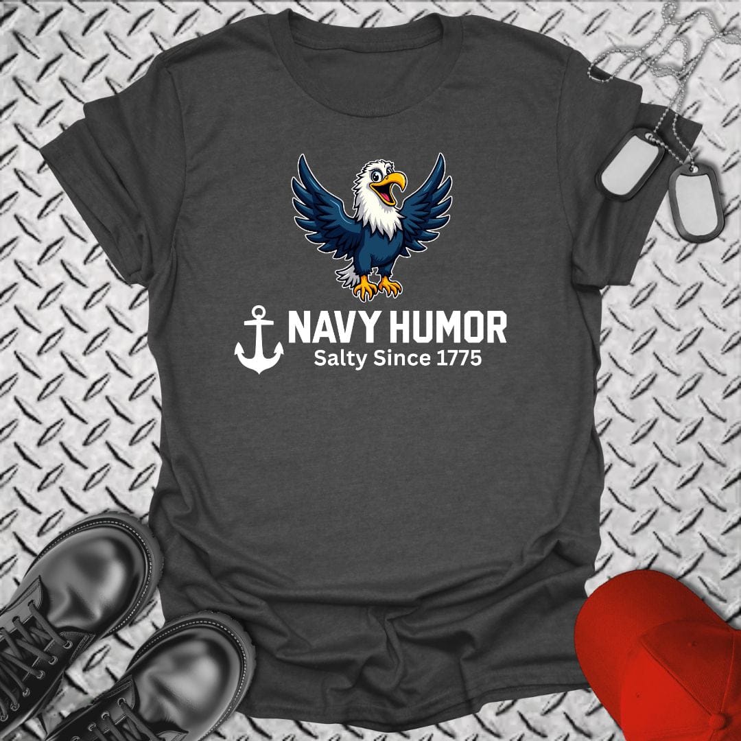 NavyHumor T-Shirt Dark Heather / S Navy Humor - Salty Since 1775 T-shirt