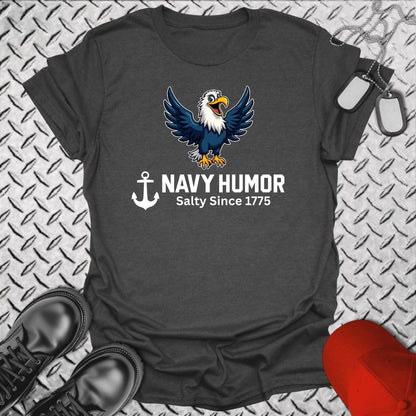NavyHumor T-Shirt Dark Heather / S Navy Humor - Salty Since 1775 T-shirt