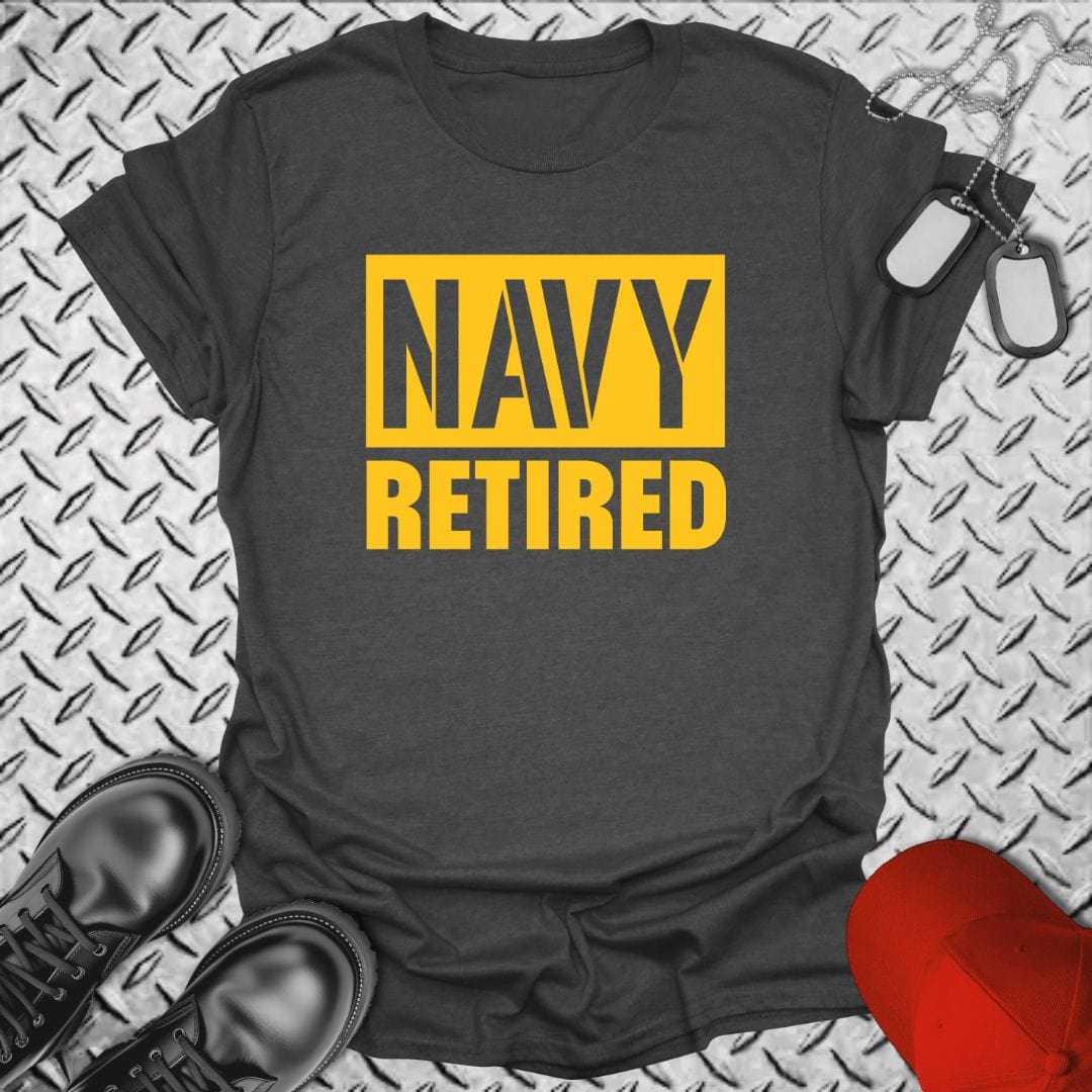 NavyHumor T-Shirt Dark Heather / S Navy Retired T-shirt