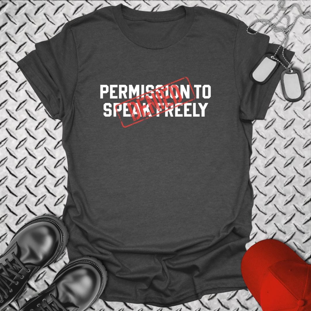 NavyHumor T-Shirt Dark Heather / S Permission Denied T-shirt
