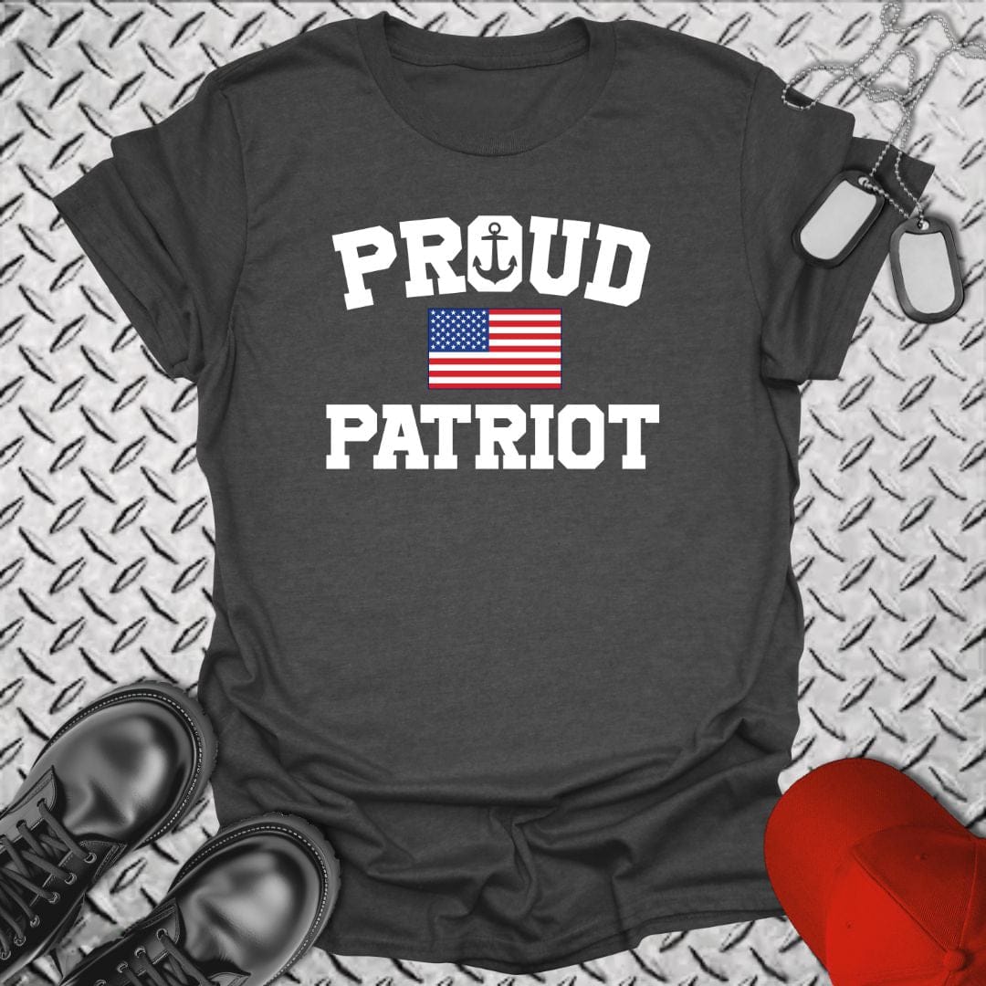 NavyHumor T-Shirt Dark Heather / S Proud Patriot