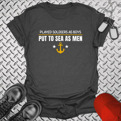 NavyHumor T-Shirt Dark Heather / S Put to Sea as Men T-shirt