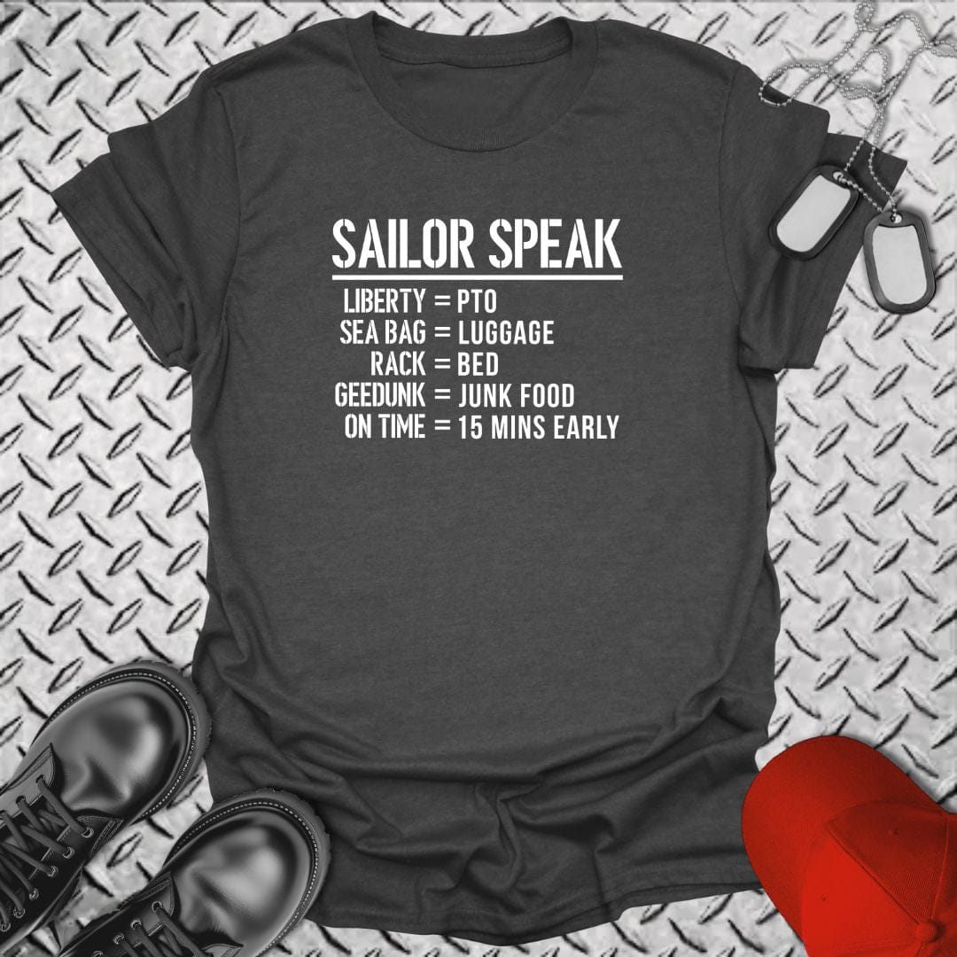 NavyHumor T-Shirt Dark Heather / S Sailor Speak