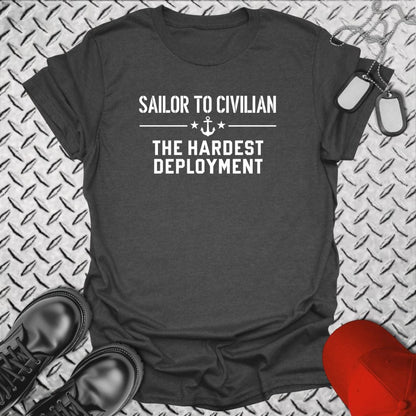 NavyHumor T-Shirt Dark Heather / S Sailor to Civilian