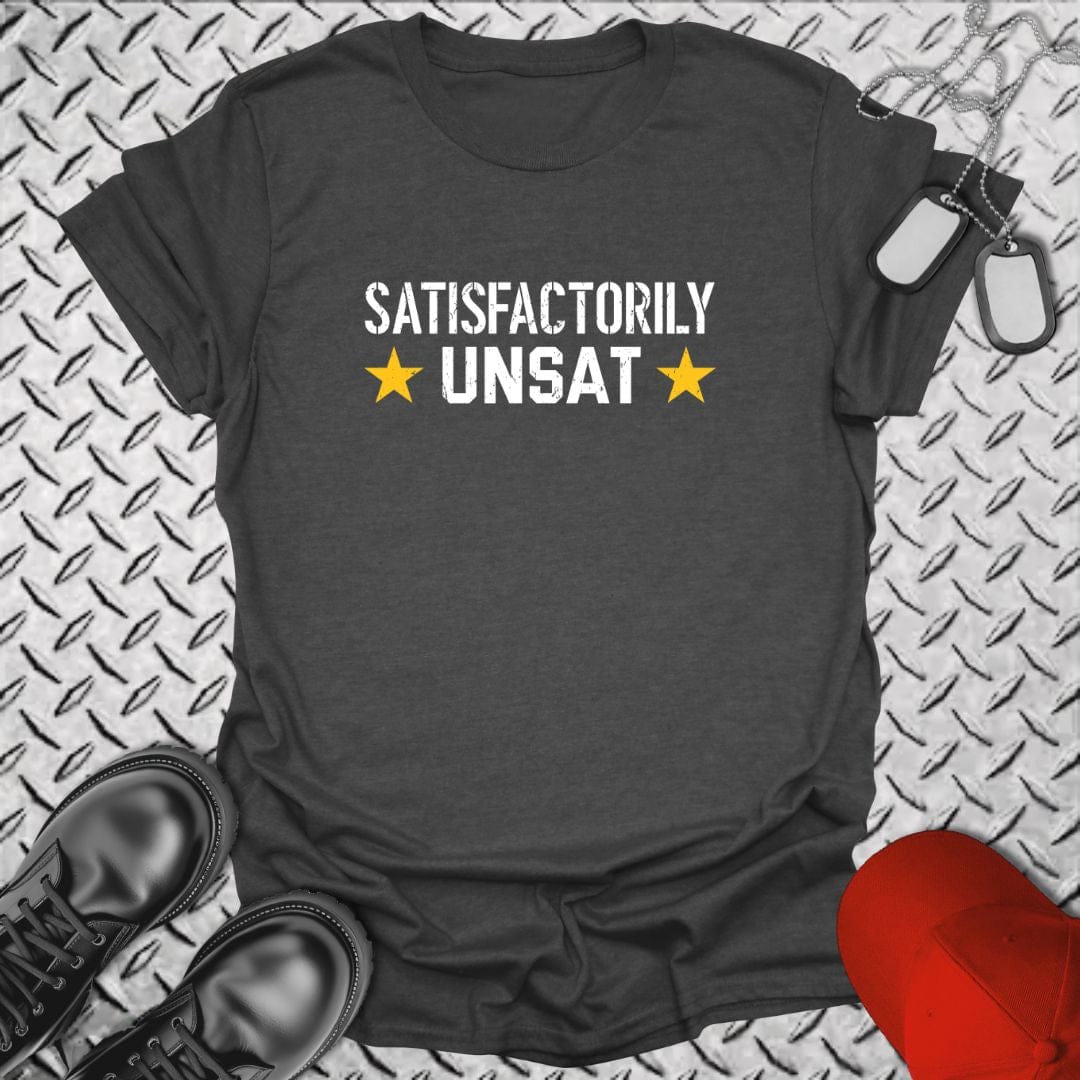 NavyHumor T-Shirt Dark Heather / S Satisfactorily UNSAT