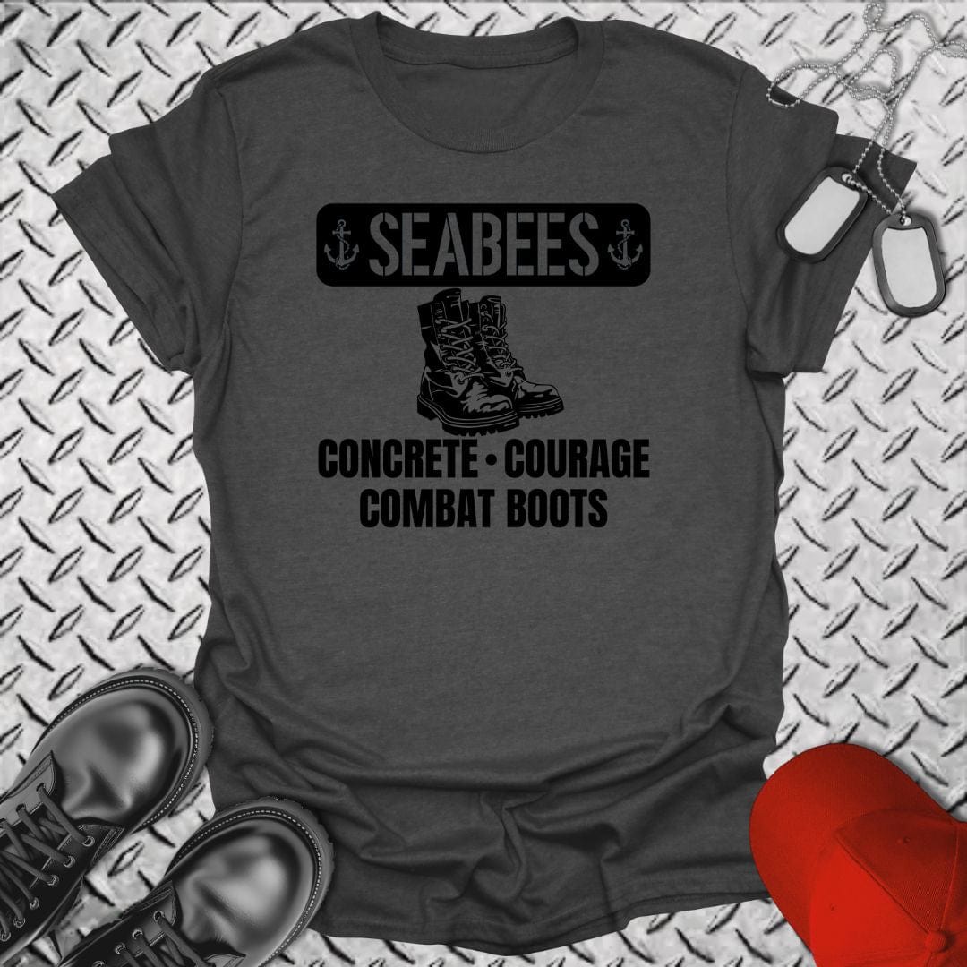 NavyHumor T-Shirt Dark Heather / S Seabees - The 3 C's T-shirt