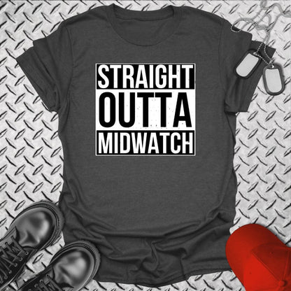NavyHumor T-Shirt Dark Heather / S Straight Outta Midwatch T-shirt