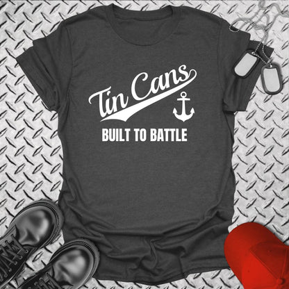 NavyHumor T-Shirt Dark Heather / S Team Tin Cans T-shirt